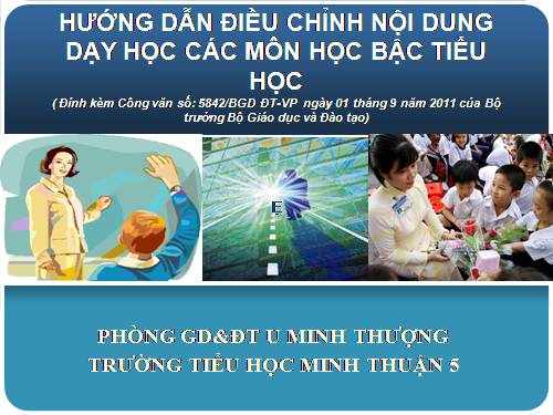 Điều chỉnh các môn học