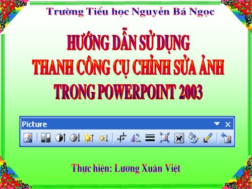 Hướng dẫn sử dụng công cụ chỉnh sửa ảnh trong PowerPoint 2003