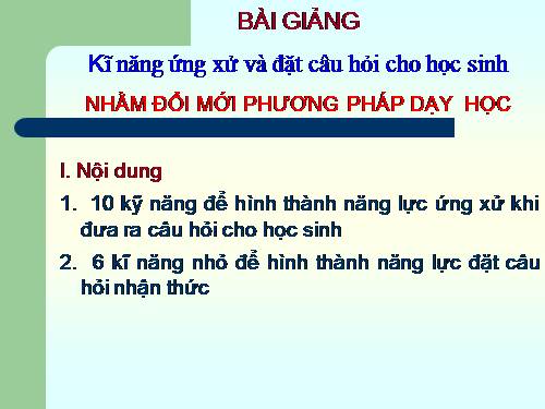 Chuyên đề Đổi mới phương pháp