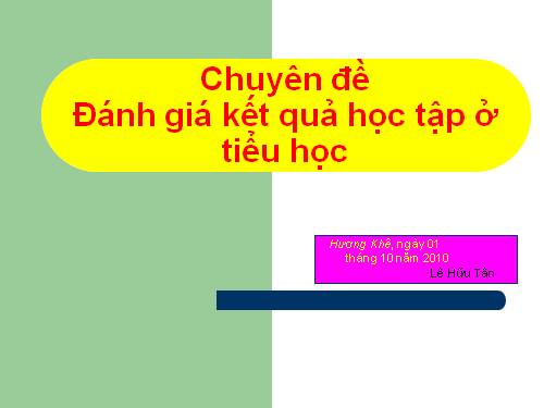 Đánh giá kết quả học tập [t tiểu học