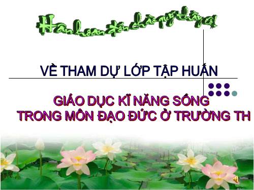 báo cáo kĩ năng sống