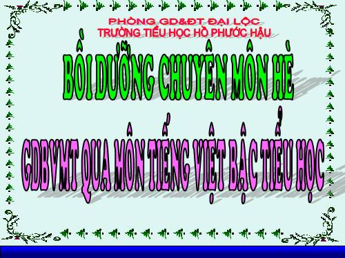 GDBVMT Trong môn Tiếng Việt