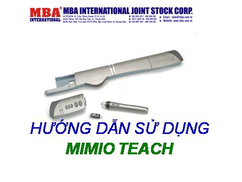 HƯỚNG DẪN SỬ DỤNG MIO