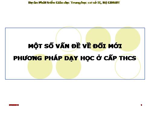 Tài liệu tập huấn hè 2011