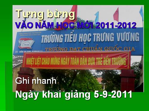 Tiểu học Trưng vương khai giảng