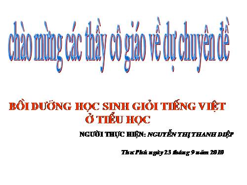 Chuyen đề bồi duong TV