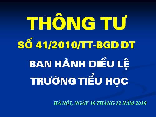 Học tập Thông tư 41/2010