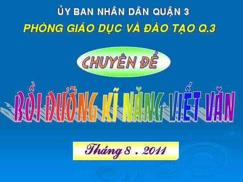 Qui trình viết văn - 2011