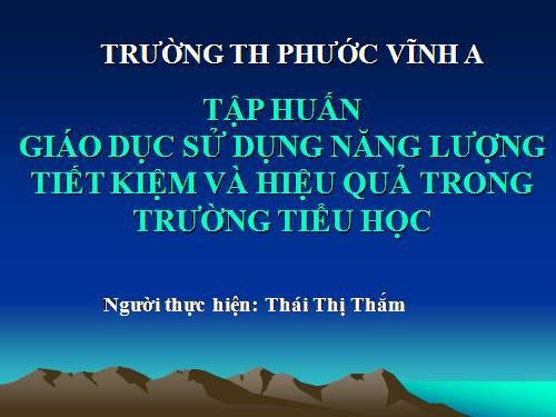 GDSDNLTK&HQ - NHỮNG VĐ CHUNG