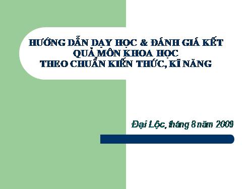 Chuẩn KT-KN Môn Khoa-Sử-Địa