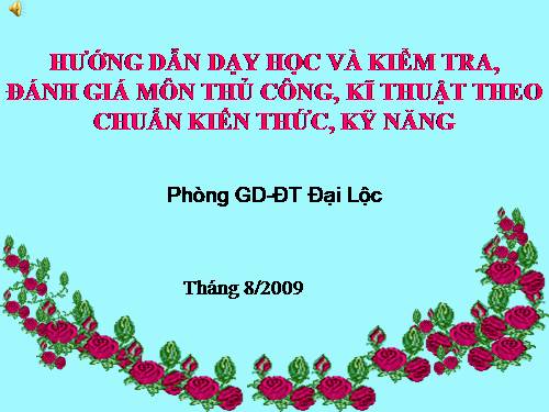 Chuẩn KT-KN Môn Kĩ thuật