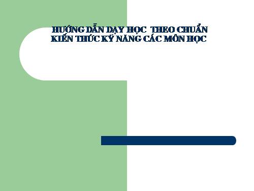 Chuẩn KT-KN Môn Thể Dục