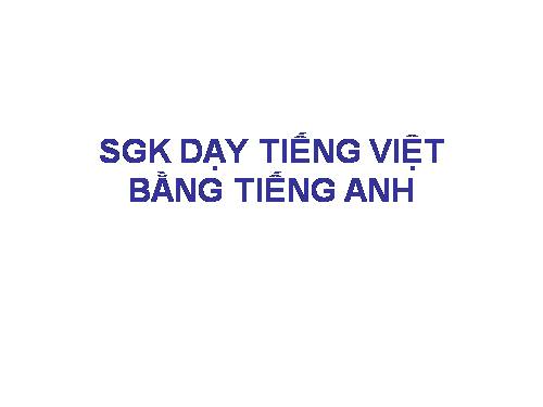 SÁCH DẠY TIẾNG VIỆT CHO NGƯỜI NƯỚC NGOÀI