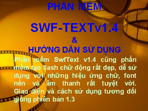 Phần mềm SwfTextv1.4 làm flash (bannner)