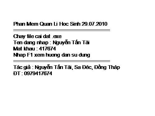 Quản lý HS Tiểu học