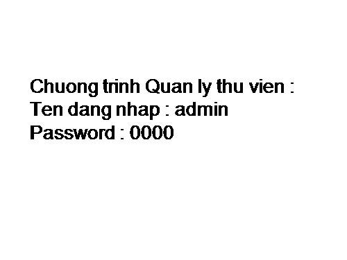 Chương trình Quản lý thư viện