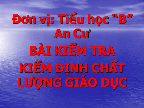 Kiểm định chất lương GD