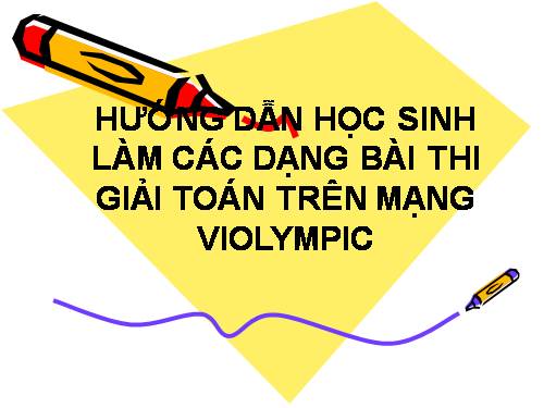 Hướng dẫn giải toán Violympic