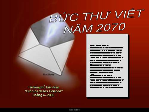 Bức thư năm 2070