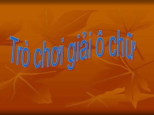 KHỦNG LONG TRÒ CHƠI Ô CHỮ