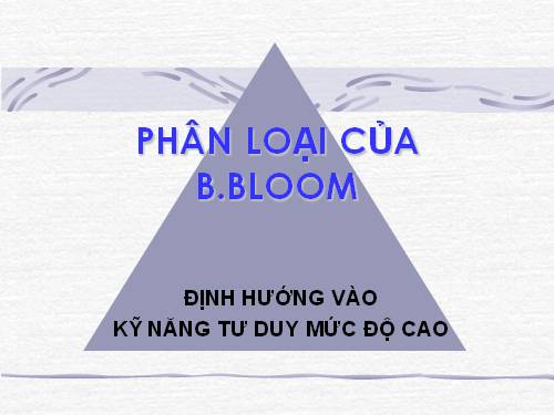 Thang đánh giá phân loại của B.Bloom