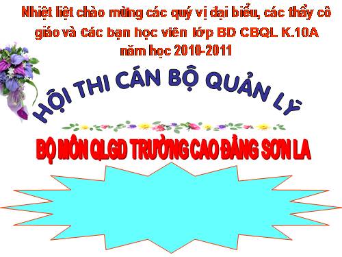 HỘI THI CÁN BỘ QUẢN LÝ