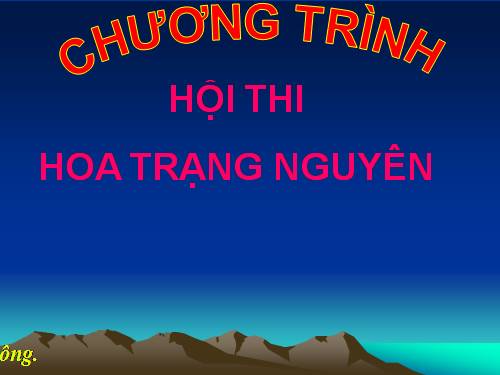 Hội thi Hoa trạng nguyên nhỏ tuổi