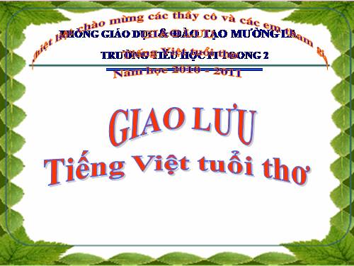 GIAO LƯU TIẾNG VIỆT - ATGT