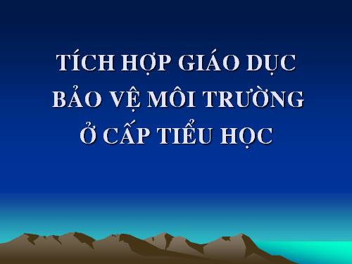 Phần chung GDBVMT