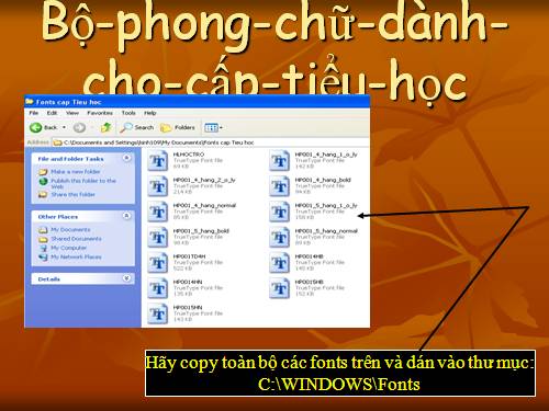 Bo phong chu cho cap tieu hoc