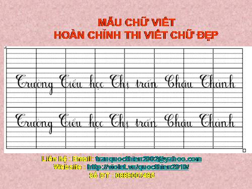 FONT CHỮ TẬP VIẾT