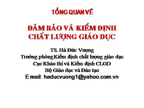 Tài liêu Đánh giá ngoài KĐCLGD