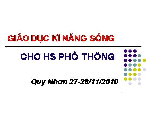 Giáo dục kí năng sống