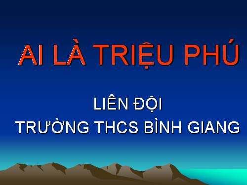 Trò chơi ai là triệu phú