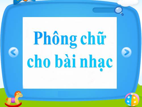 Phông chữ bài nhạc trong MS Word