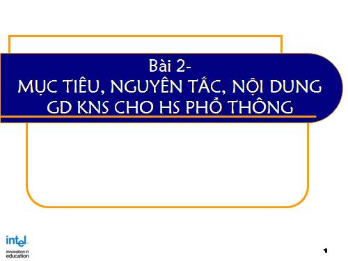 Tài liệu tập huấn kĩ năng sống