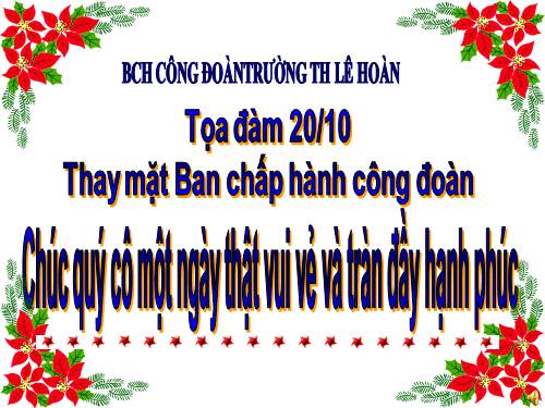 Sinh hoạt 20/10