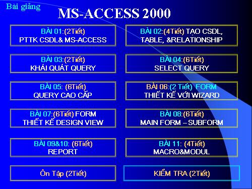 Bai giang Query-Giao trinh Access