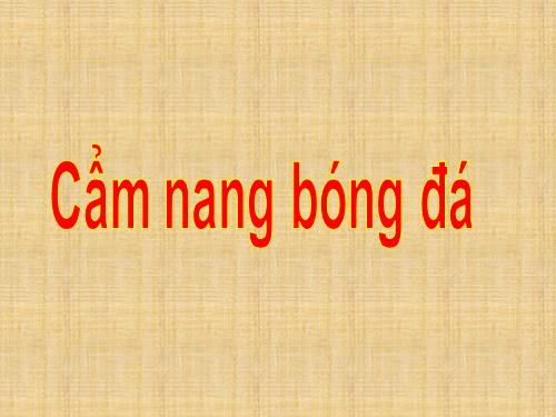 Cẩm nang bóng đá