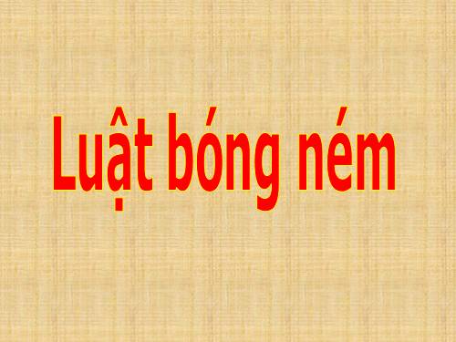 Luật bóng ném