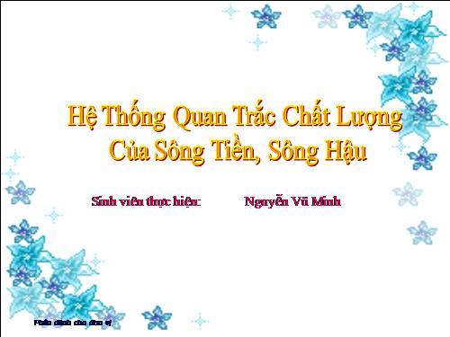 Quan trắc môi trường thủy vực sông