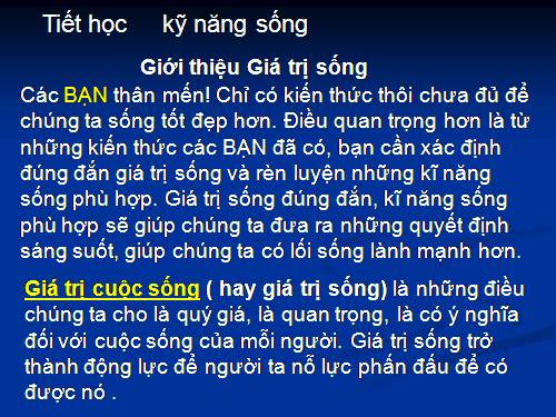 giáo dục kĩ năng sống cho học sinh