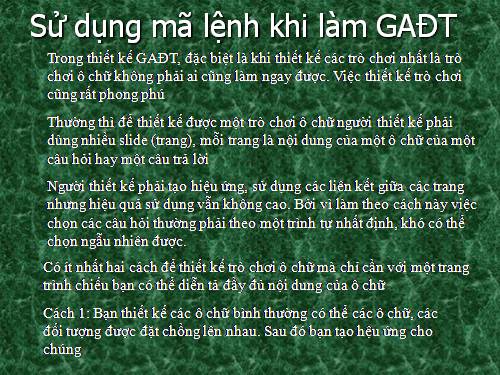 Sử dụng mã lệnh trong Power Point