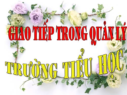 Giao tiếp trường Tiểu học