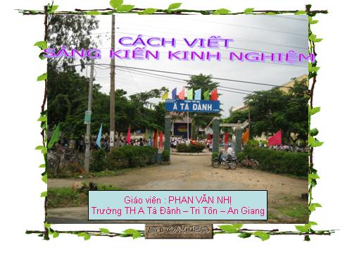 Cach viet sang kien kinh nghiem