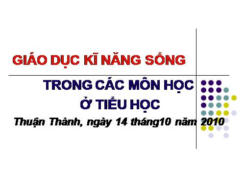 giao duc ky nang song cho hoc sinh Tieu hoc