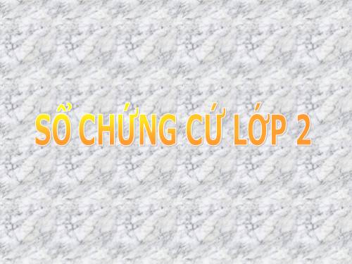 Các Sổ chứng cứ của các khối lớp