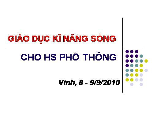 GD kỹ năng sống trong môm tiếng việt