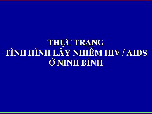 THUC TRANG HIV-AIDS O NINH BINH giahung BAN CHINH