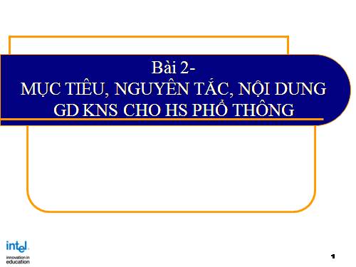 Giáo dục kĩ năng sống